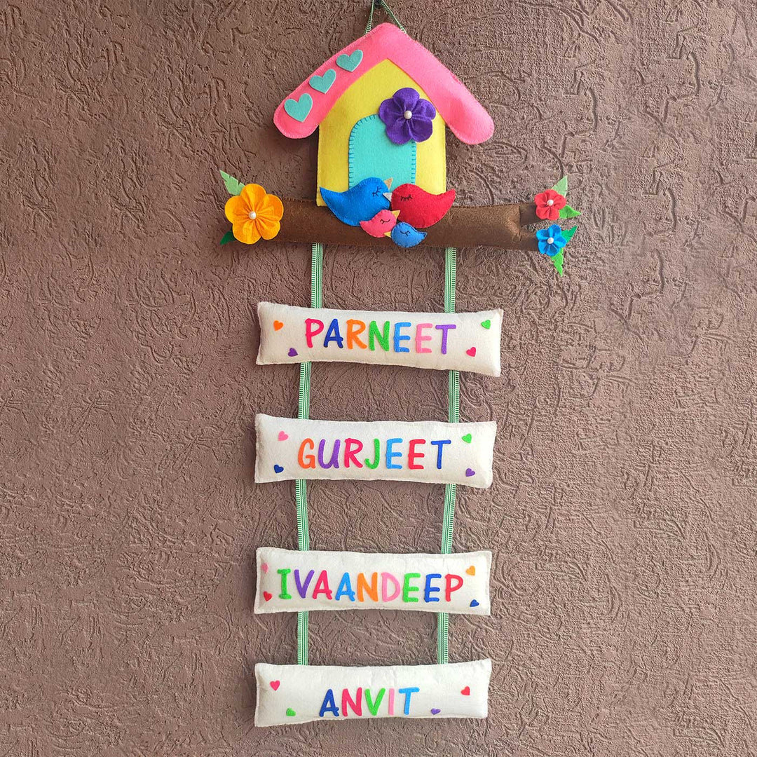 Personalized Handmade Tree House Felt Name Plate