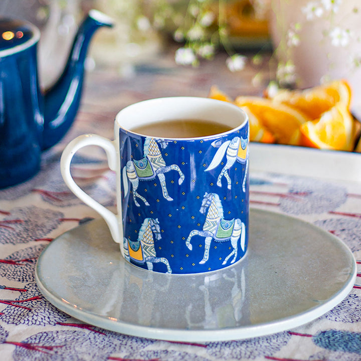 Handmade Dark Blue Trot Mug