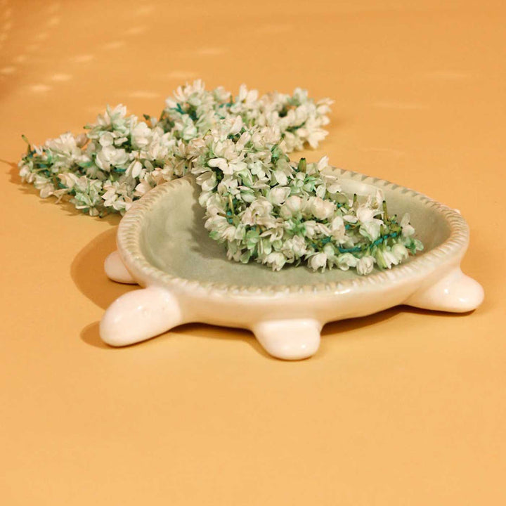 Handmade Light Green Turtle Trinket Dish