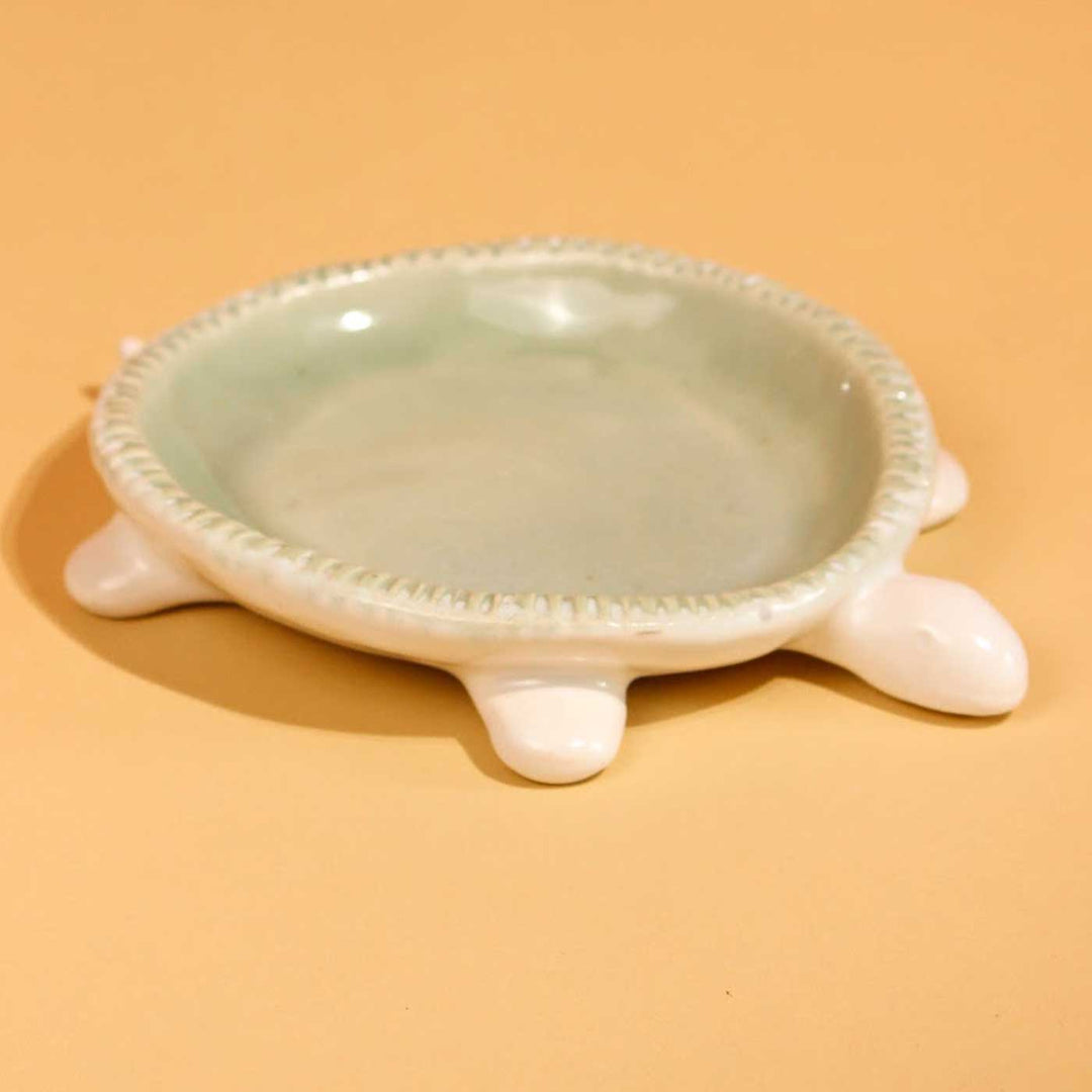 Handmade Light Green Turtle Trinket Dish