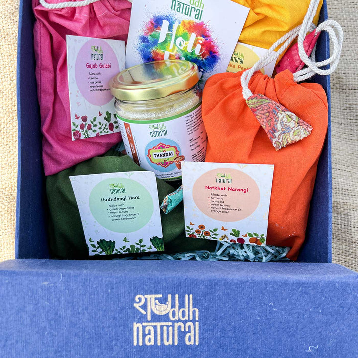 Ubtan Based Herbal Gulal Holi Gift Hamper | Set of 5