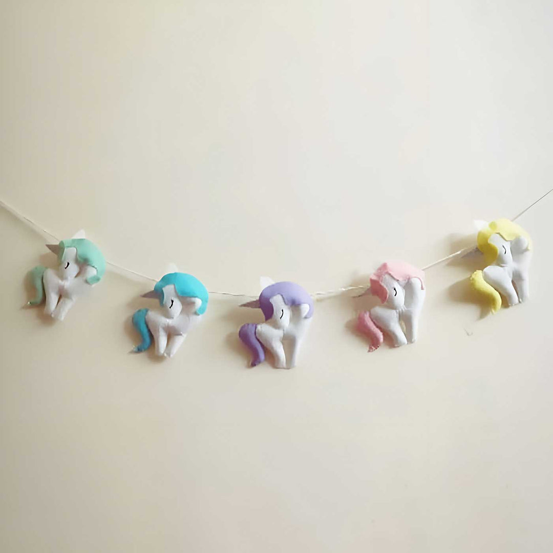 Unicorn Themed Felt Bunting For Kids