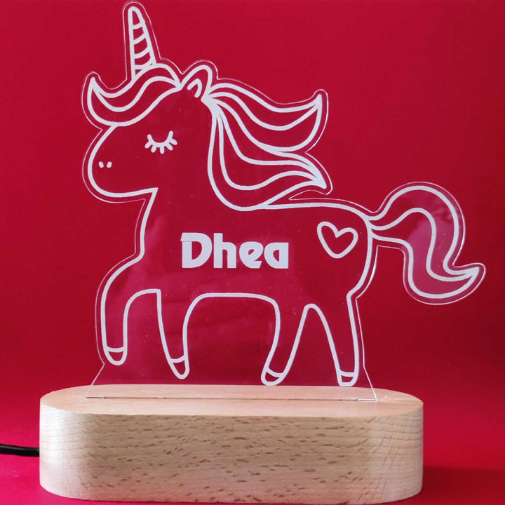 Personalized Handmade Unicorn Theme Nigh Lamp