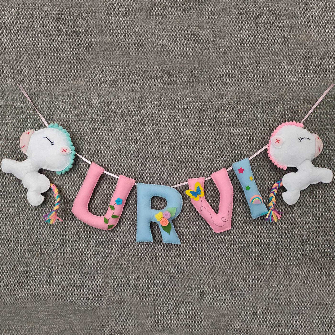 Personalized Handmade Unicorn Theme Felt Bunting