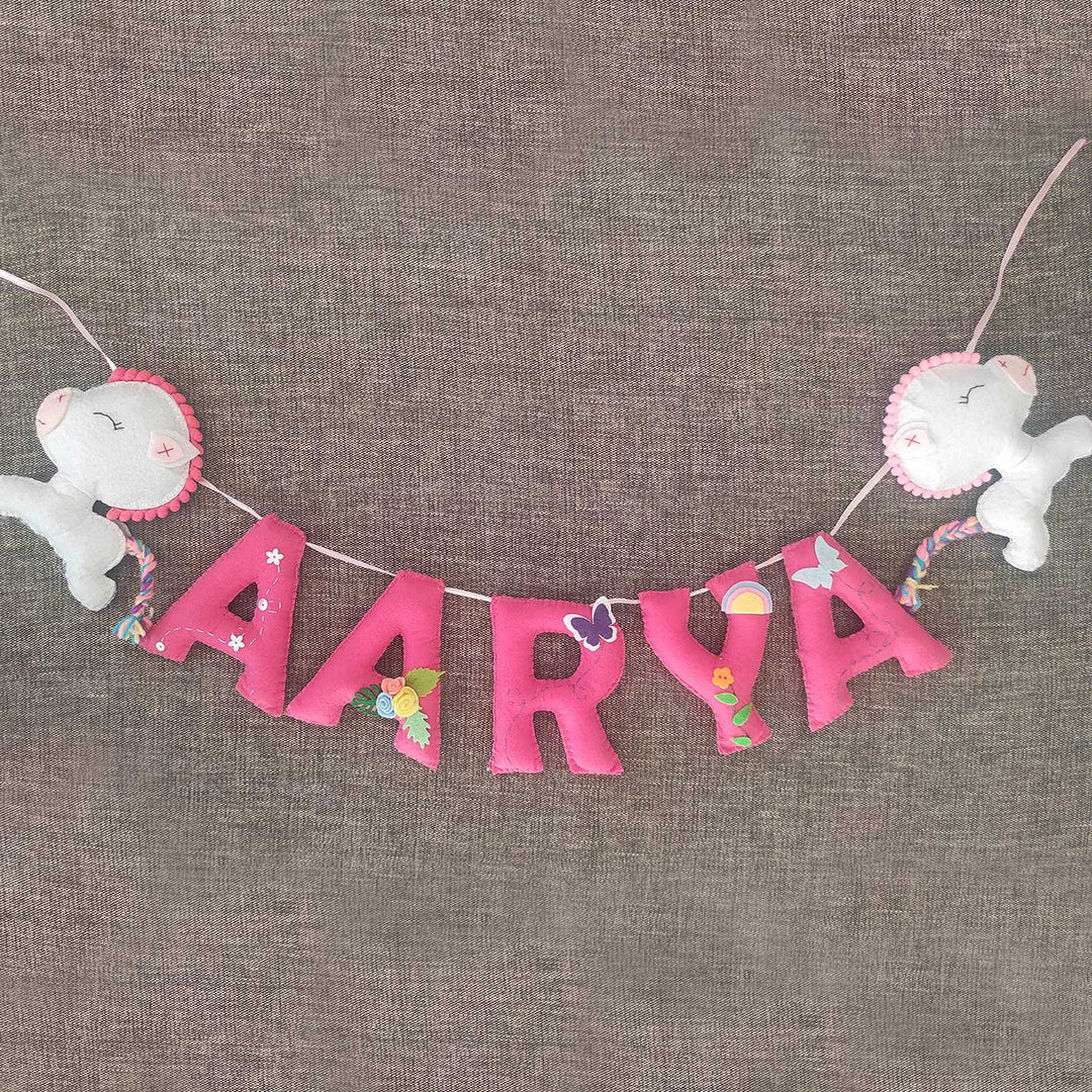 Personalized Handmade Unicorn Theme Felt Bunting