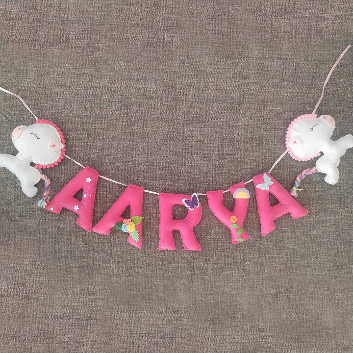 Personalized Handmade Unicorn Theme Felt Bunting