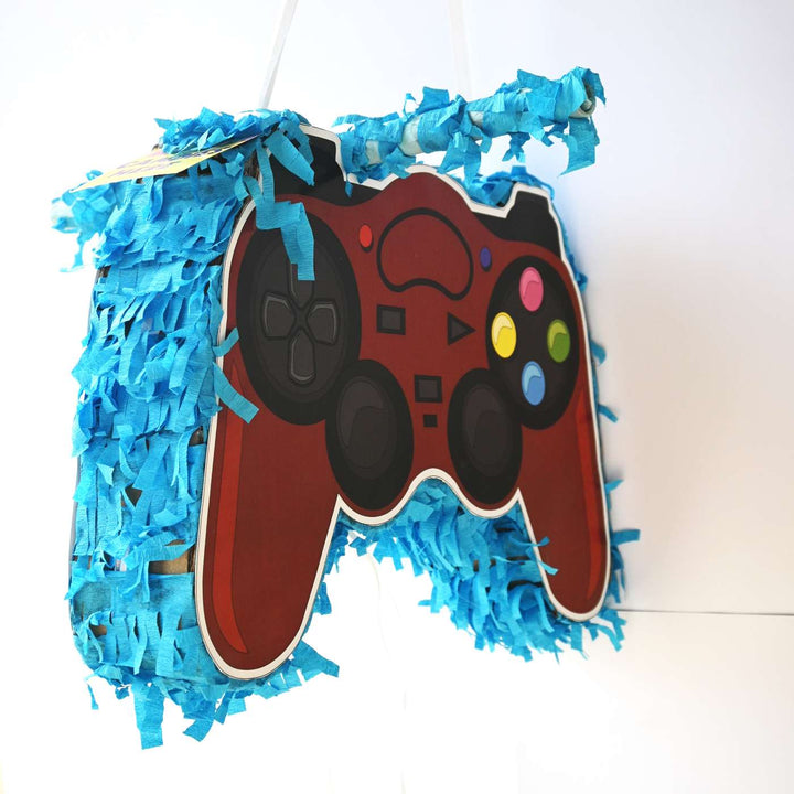 Handmade Video Game Controller Theme Pull String Pinata With Stick For Birthday Party Decoration