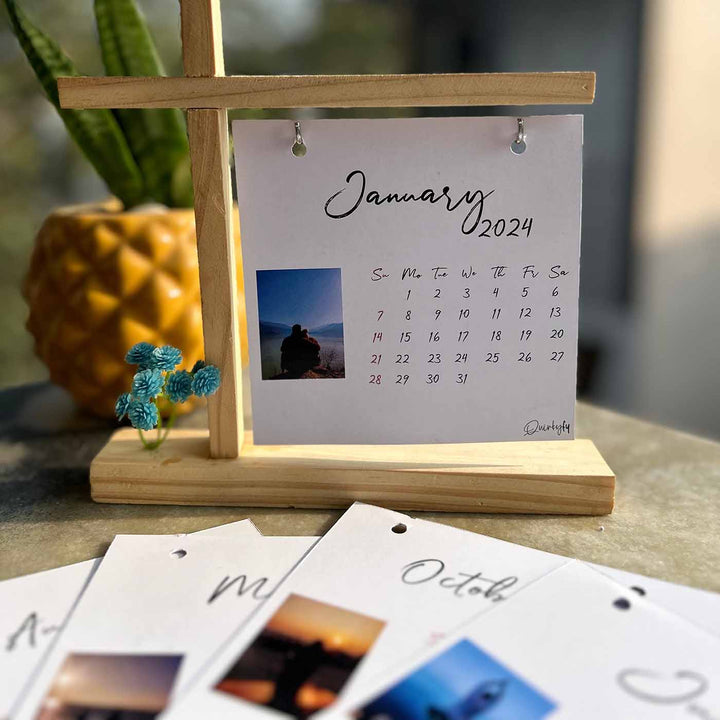 Photo Personalized Printed Picture MDF Wood Table Calender