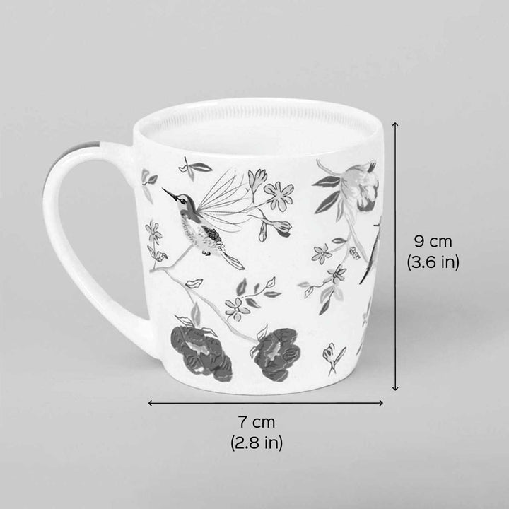 Wings Paradise Summer Porcelain Mugs | Set Of 6