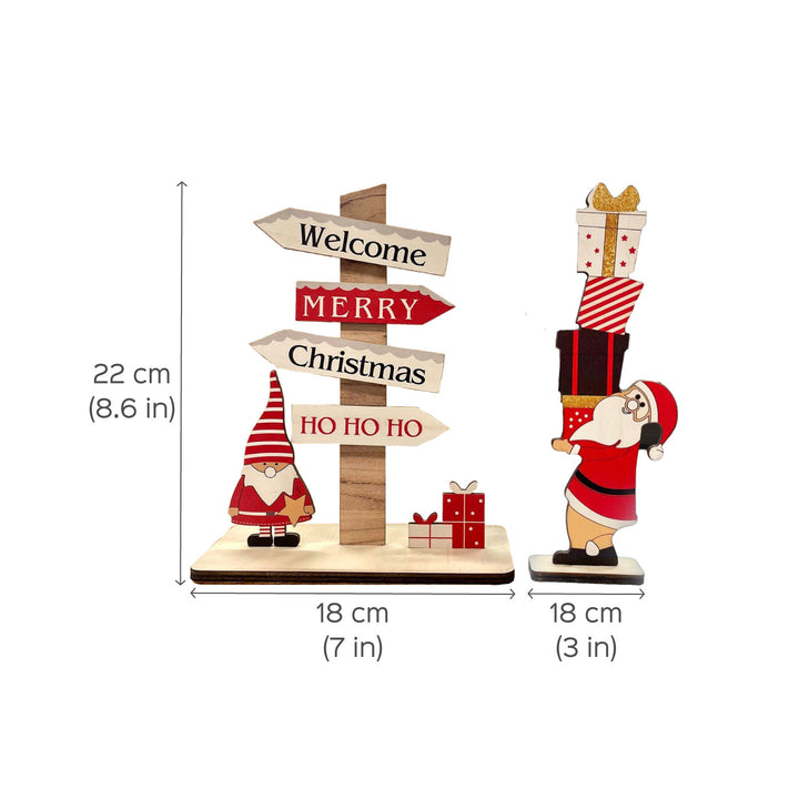 Wooden Christmas 3D Table Decor