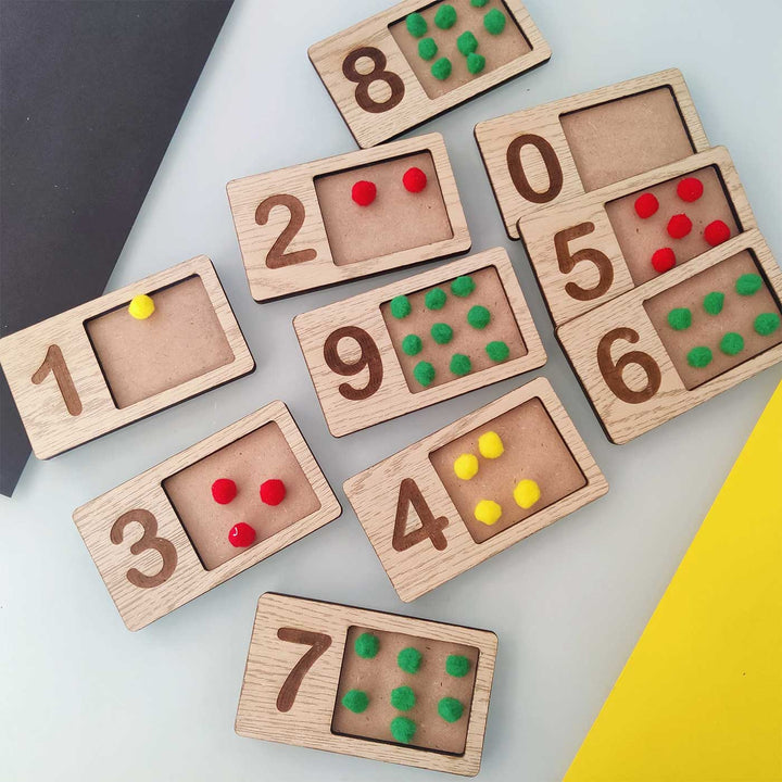 Handmade Wooden Numbers Tracing Writing And Counting Tray