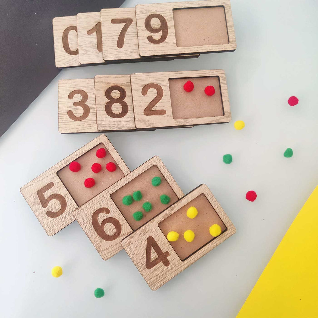 Handmade Wooden Numbers Tracing Writing And Counting Tray