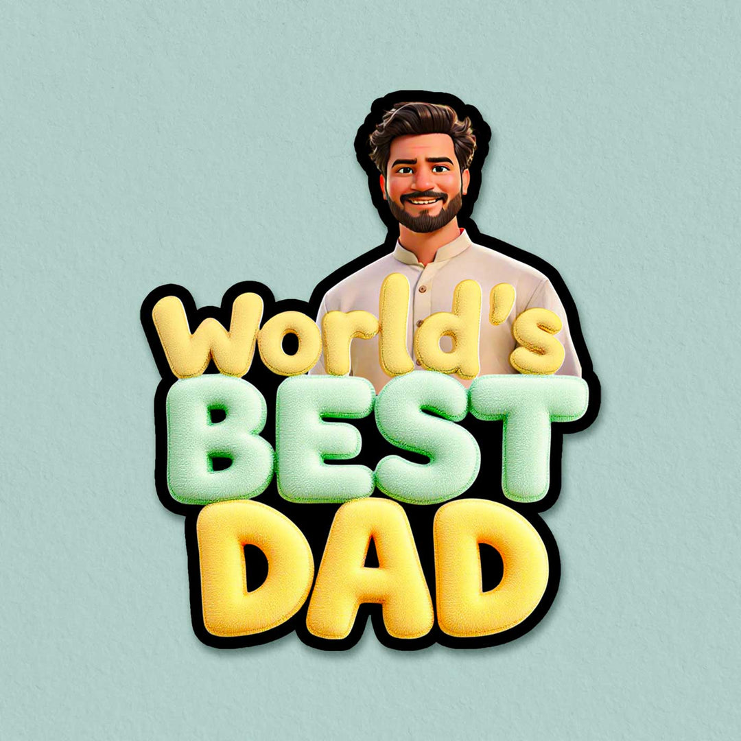 Photo Personalized "World's Best Dad" Acrylic Fridge Magnet