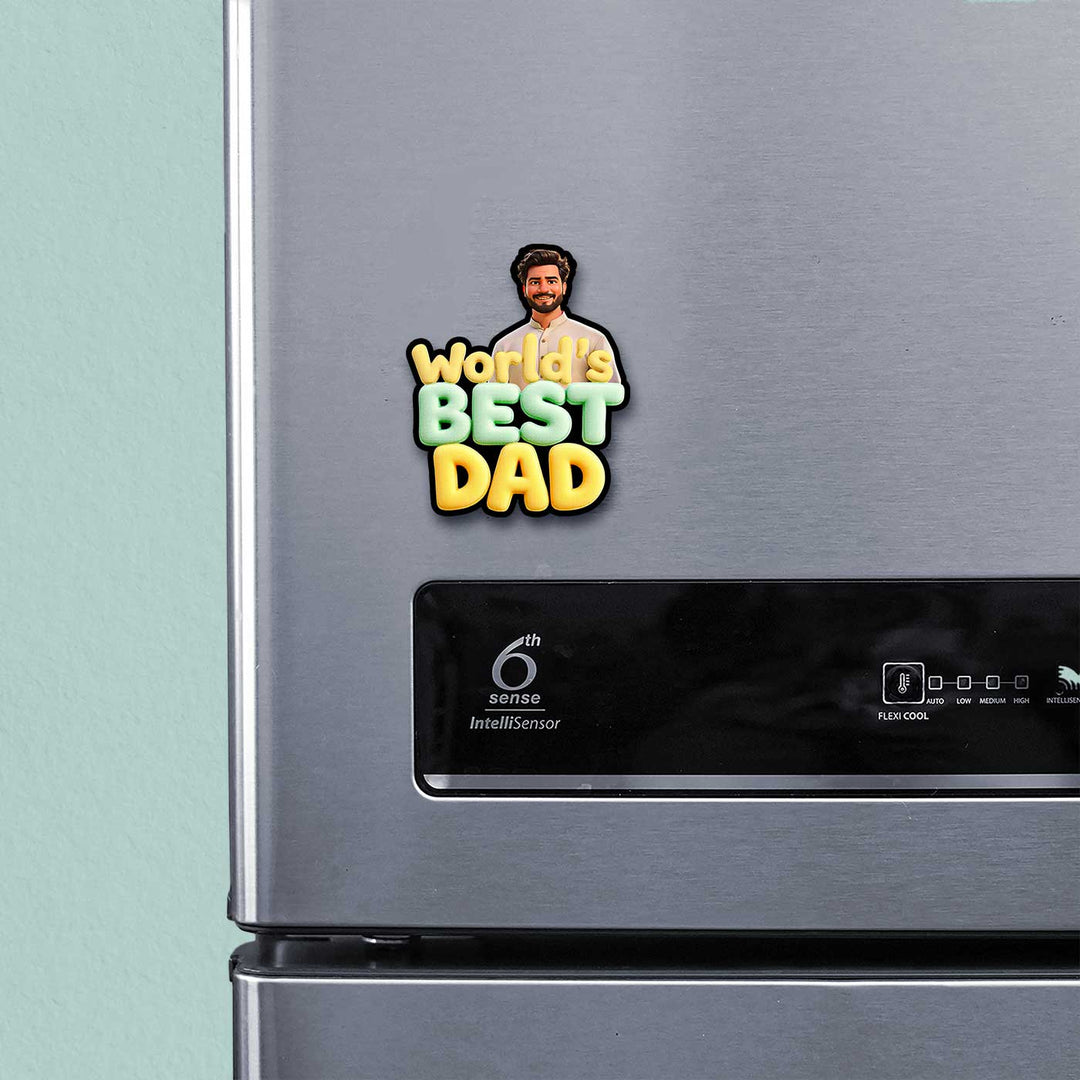 Photo Personalized "World's Best Dad" Acrylic Fridge Magnet