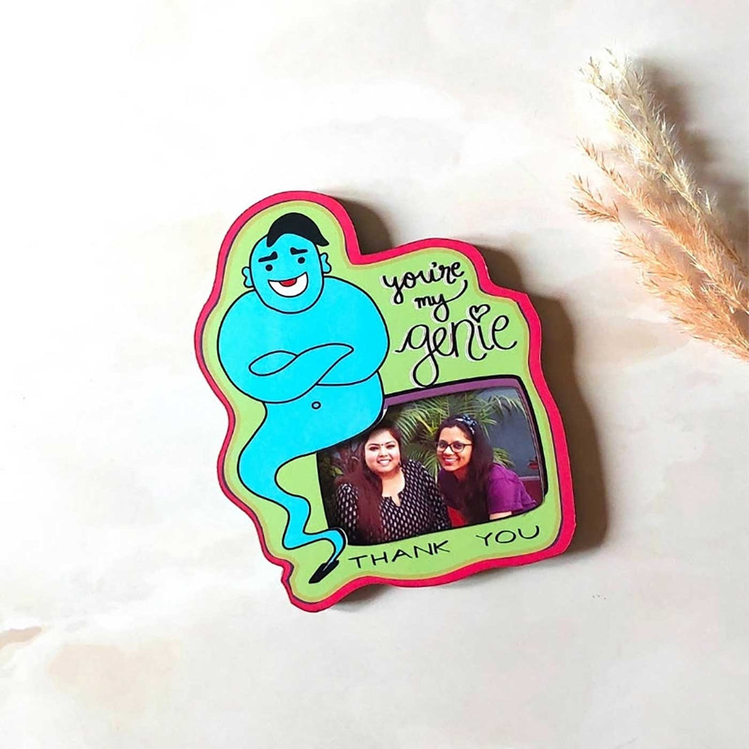 Handmade "You're My Genie" Wooden Fridge Magnet