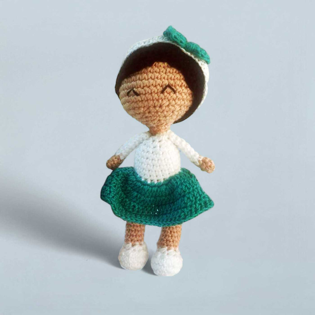 Photo Personalized Crochet Young Girl Theme Cotton Replica Doll