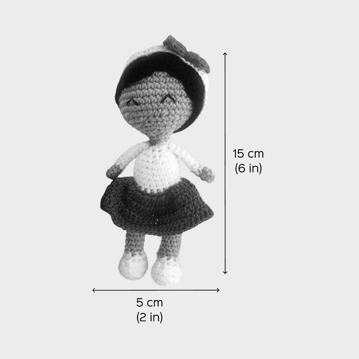 Photo Personalized Crochet Young Girl Theme Cotton Replica Doll