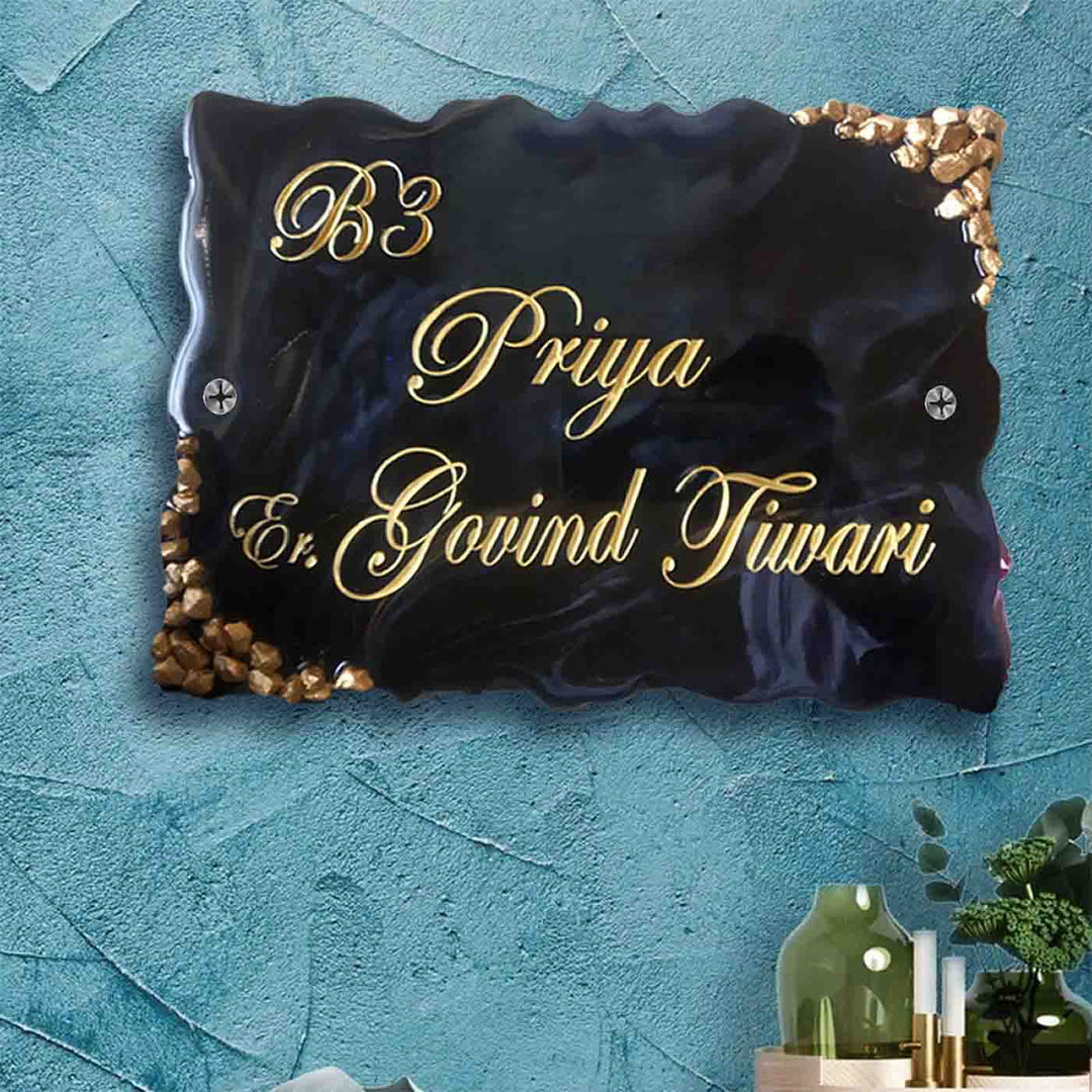 Personalized Shiva Art Resin Name Plate