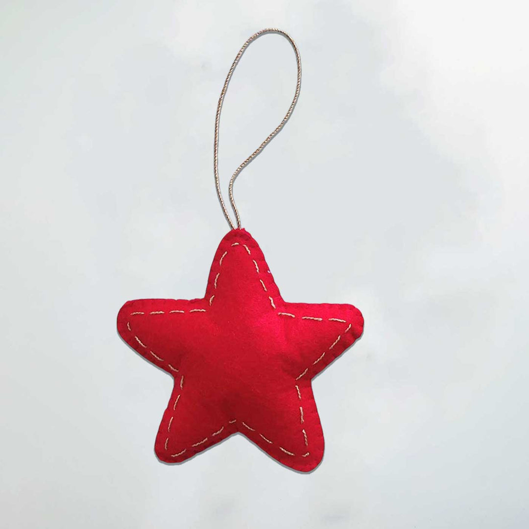 Handmade Star Felt Ornament For Christmas Tree Decoration