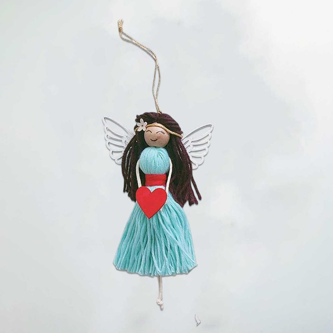 Handmade Fairy Macrame Cotton Ornament For Christmas Tree Decoration