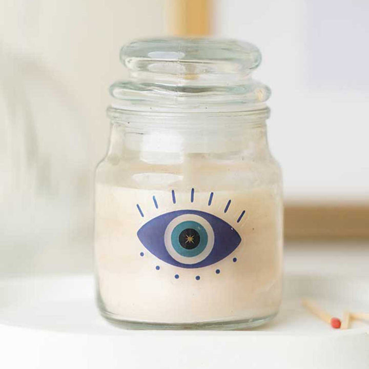 Handmade Yankee Evil Eye Soy Wax Scented Jar Candle