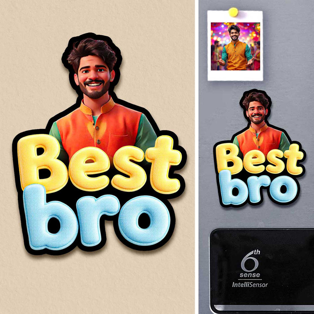 Photo Personalized "Best Bro" Acrylic Fridge Magnet