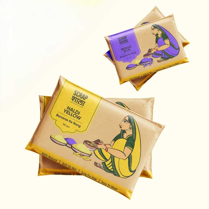 Handmade Milan Organic Gulaal Holi Gift Hamper | Set Of 4