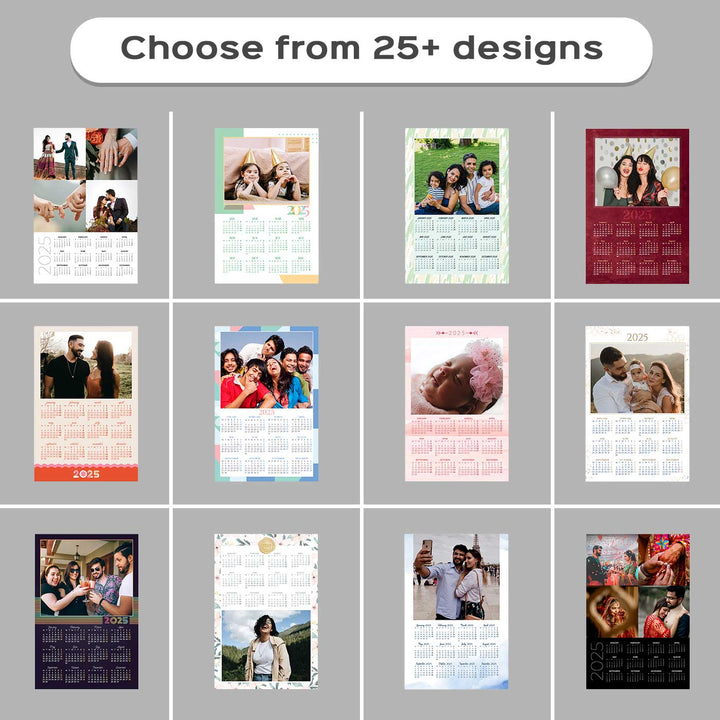 Photo Personalized Poster Glossy Finish 2025 Table Calender