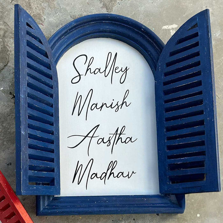 Arched Vintage Window Nameboard