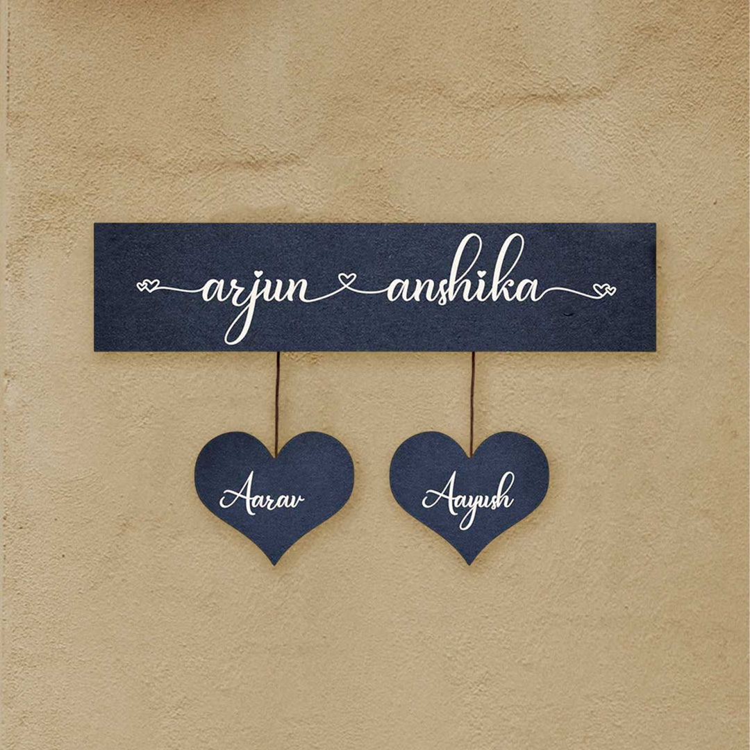 Minimalist 3D Wooden Nameplate for House