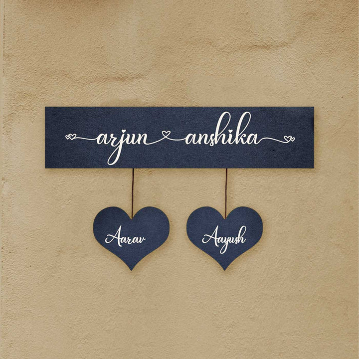 Minimalist 3D Nameplate Wooden for House