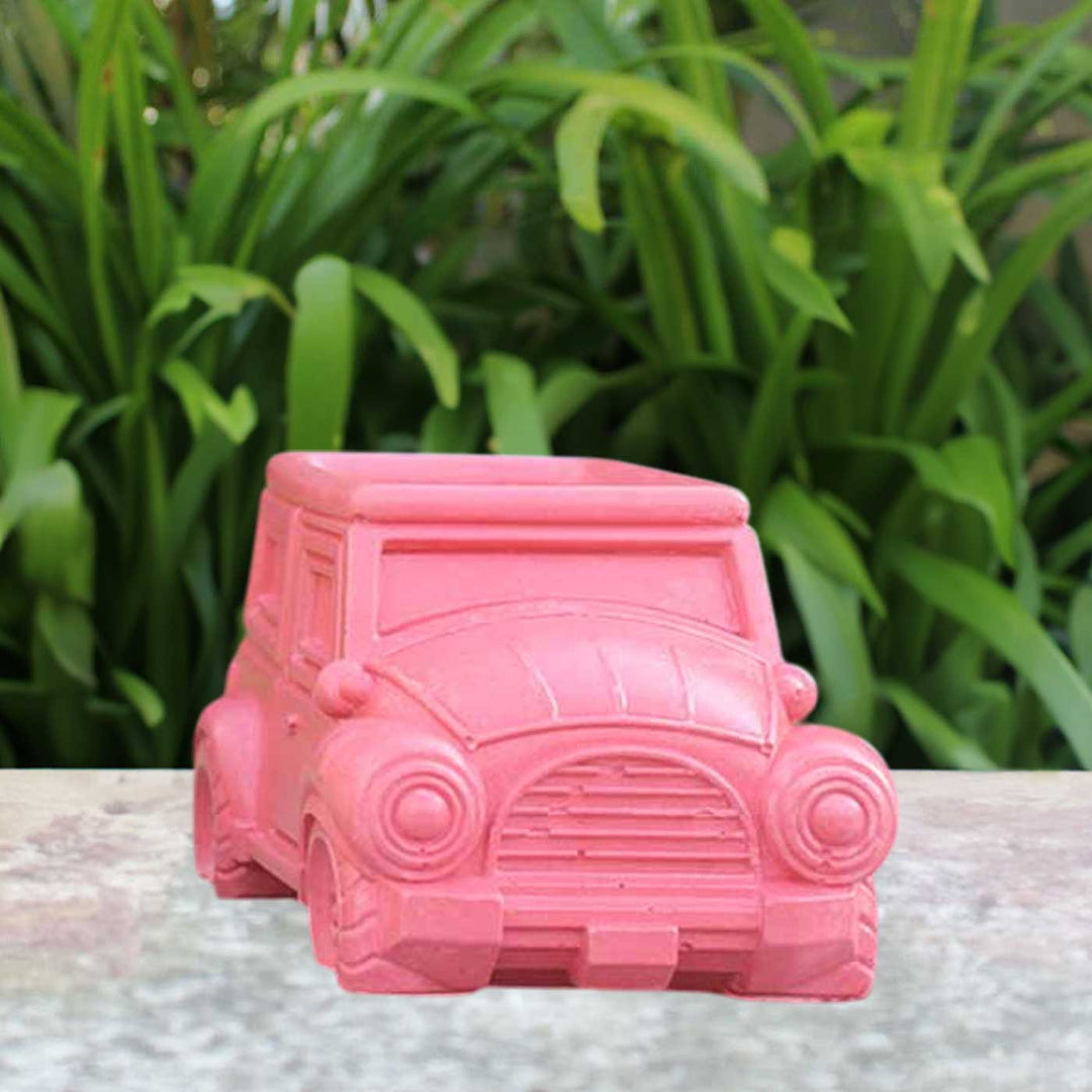 Hand-Painted Mini Jeep Terracotta Planter