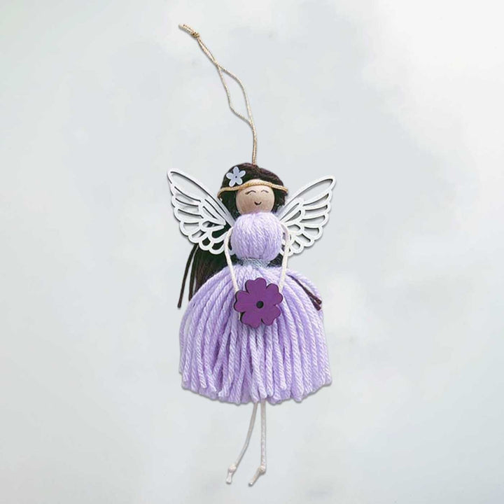 Handmade Fairy Macrame Cotton Ornament For Christmas Tree Decoration