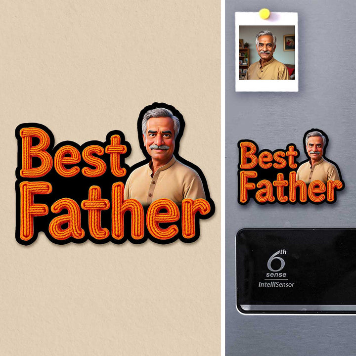 Photo Personalized "Best Father" Acrylic Fridge Magnet