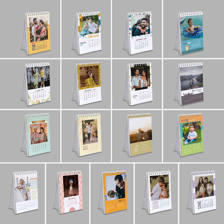 Photo Personalized Mini Glossy Finish 2025 Table Calender