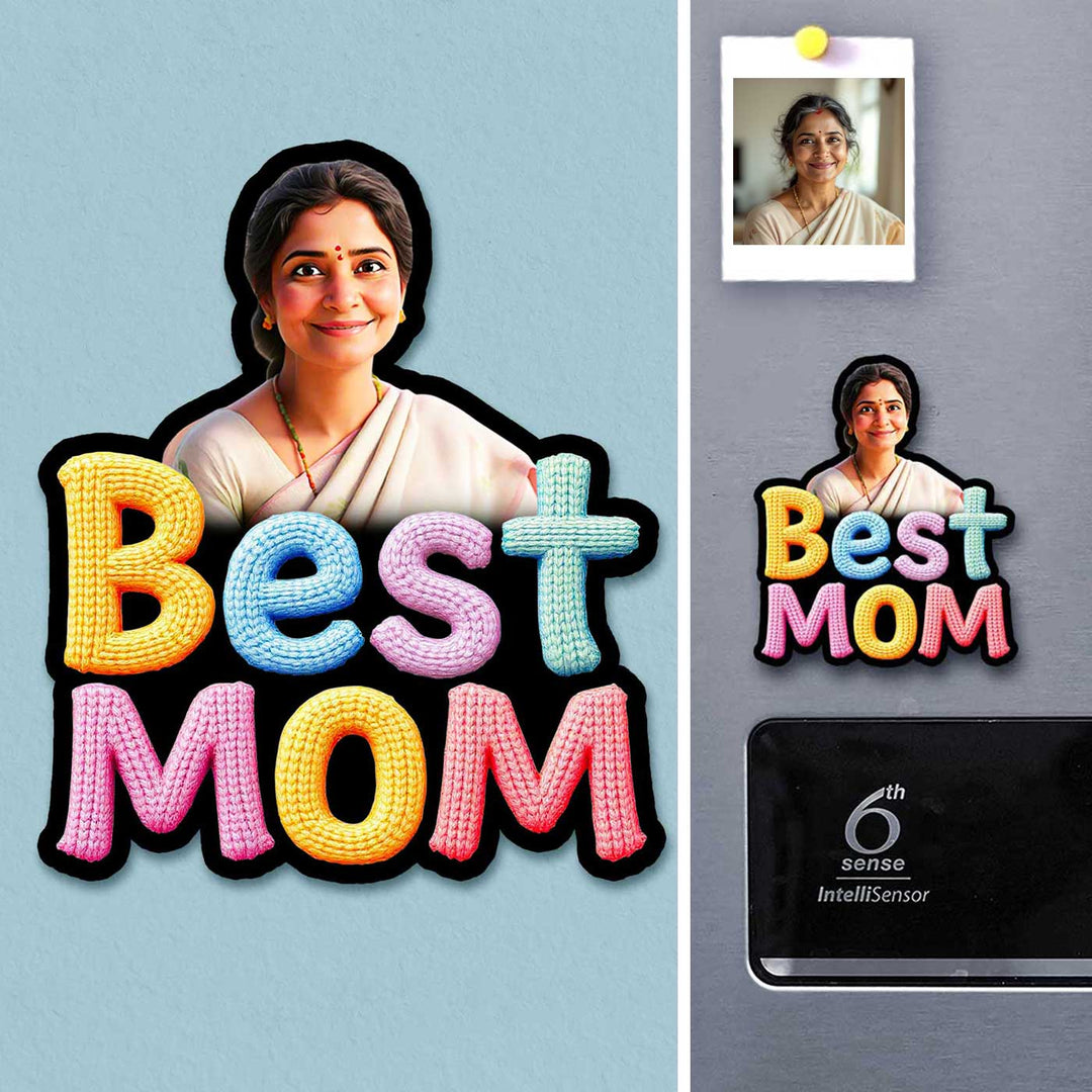 Photo Personalized "Best Mom" Acrylic Fridge Magnet