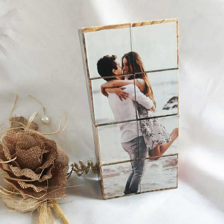 Photo Personalized Love Theme Wooden 3D Cube