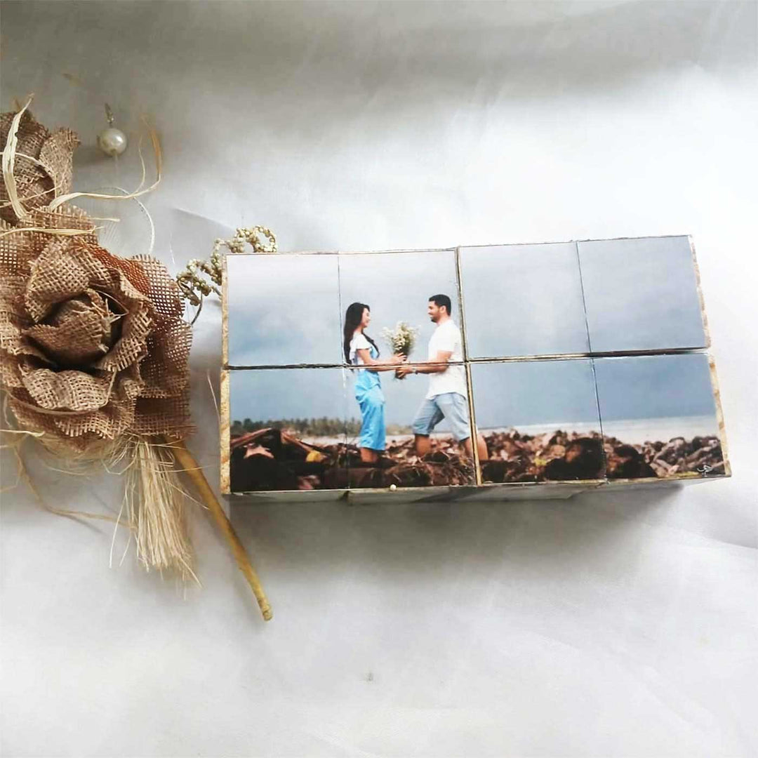 Photo Personalized Love Theme Wooden 3D Cube