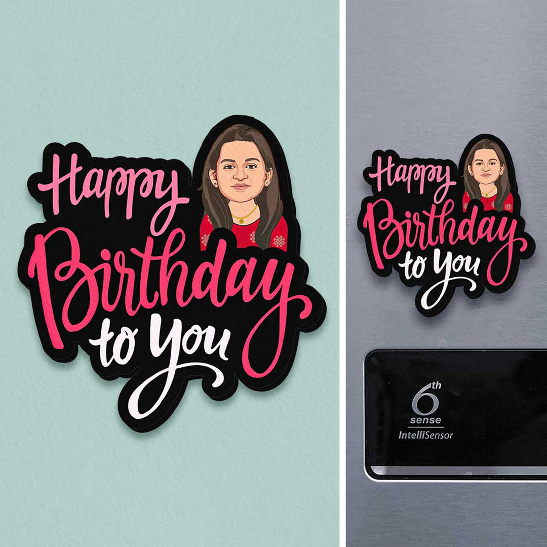 Photo Personalized "Happy Birthday" Acrylic Fridge Magnet