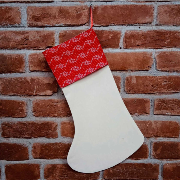 Eco-Friendly Plain Canvas Stockings For Christmas Decoration | Set Of 6