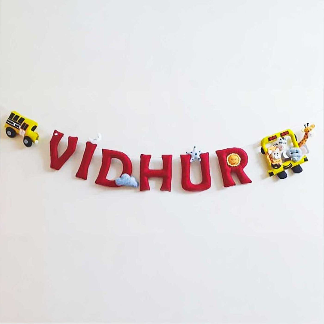 Personalized Safari Themed Felt Bunting For Kids