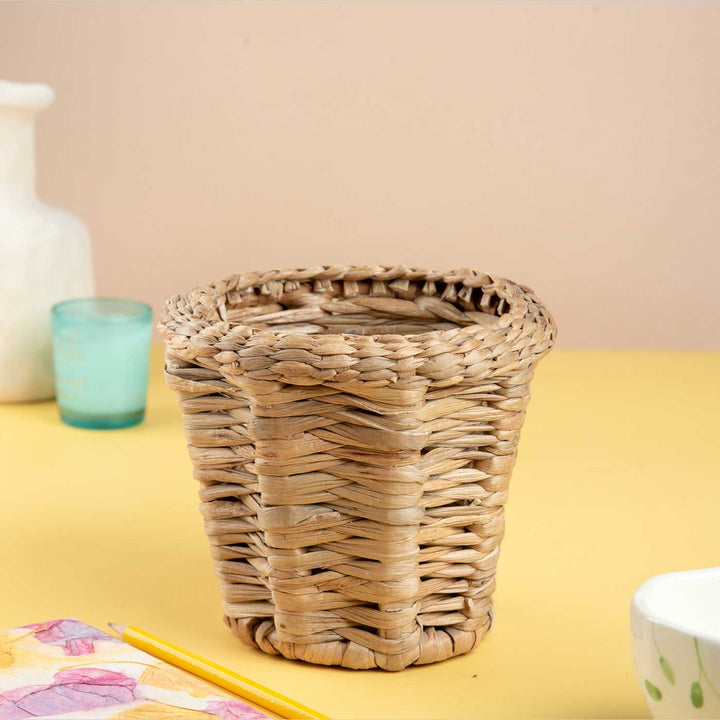 Handmade Natural Water Hyacinth Plant Basket