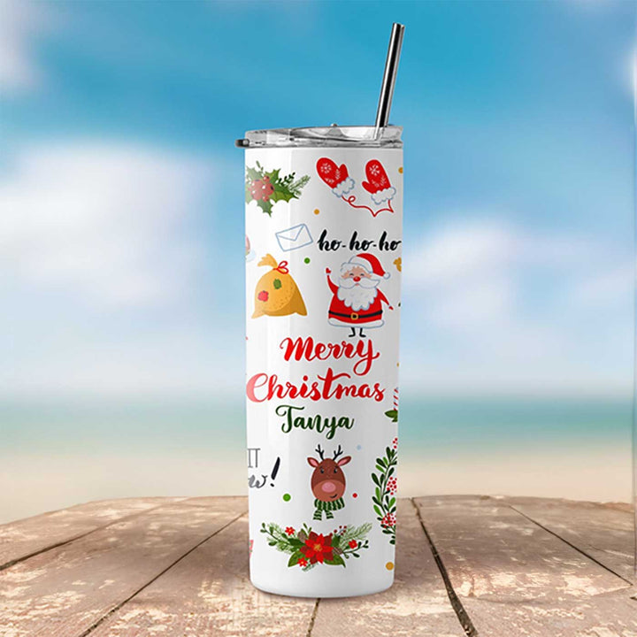 Personalized Skinny Printed Steel Tumbler | Xmas Gifting Ideas