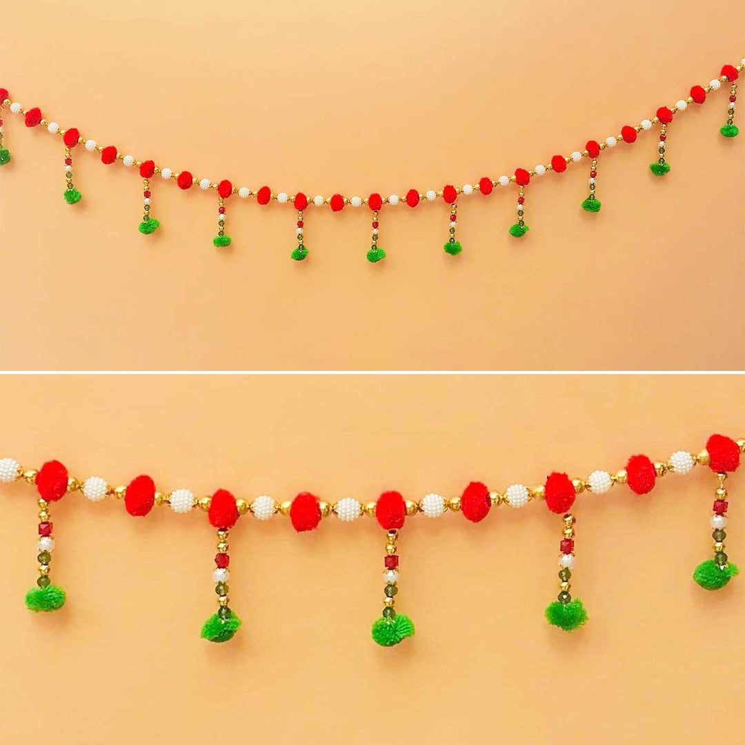 Handmade Decorative Red & Green Toran