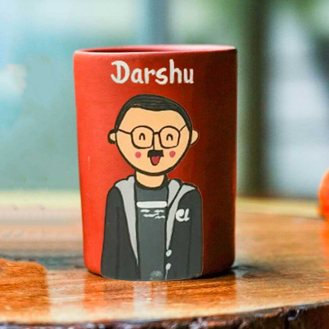 Personalized Terracotta Tumblers with Photo Based Caricatures