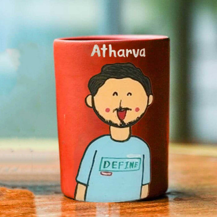 Personalized Terracotta Tumblers with Photo Based Caricatures