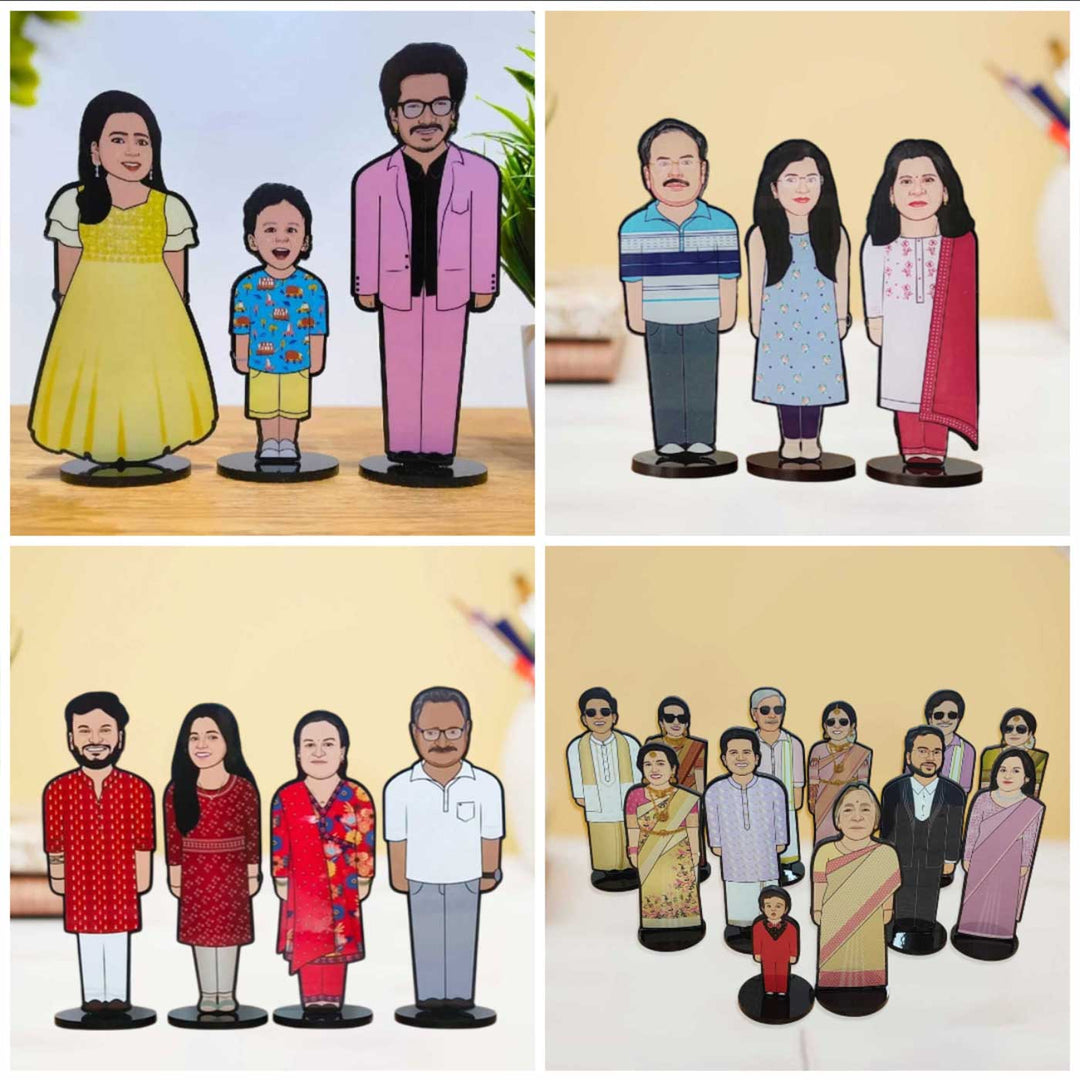 Photo Personalized Printed Acrylic Family Full Length Cutout