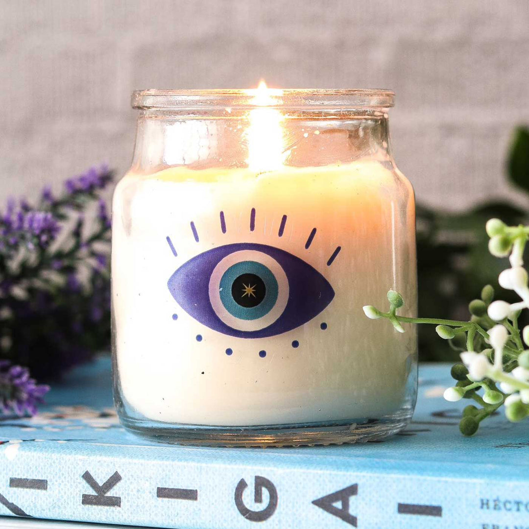 Handmade Yankee Evil Eye Soy Wax Scented Jar Candle