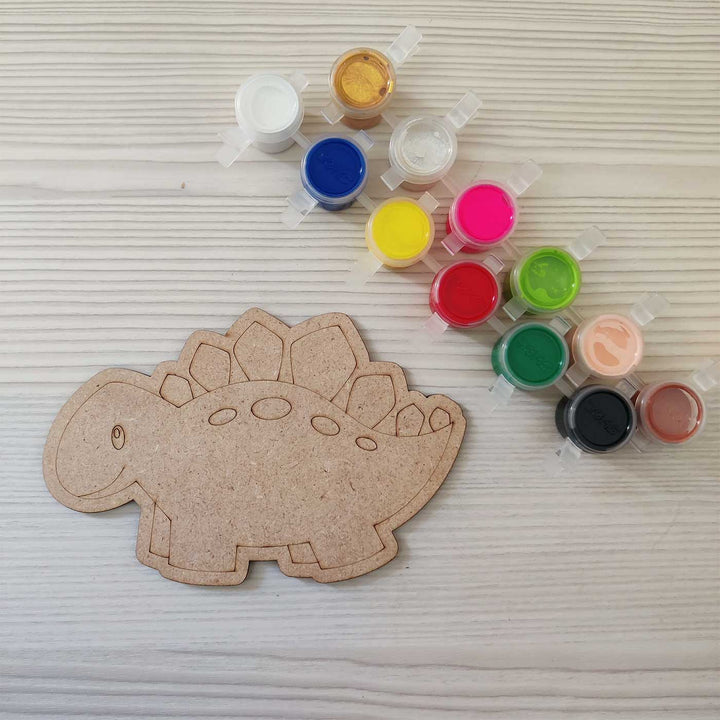 Handmade Dino Theme DIY Fridge Magnets Color Art Kit | Set of 8