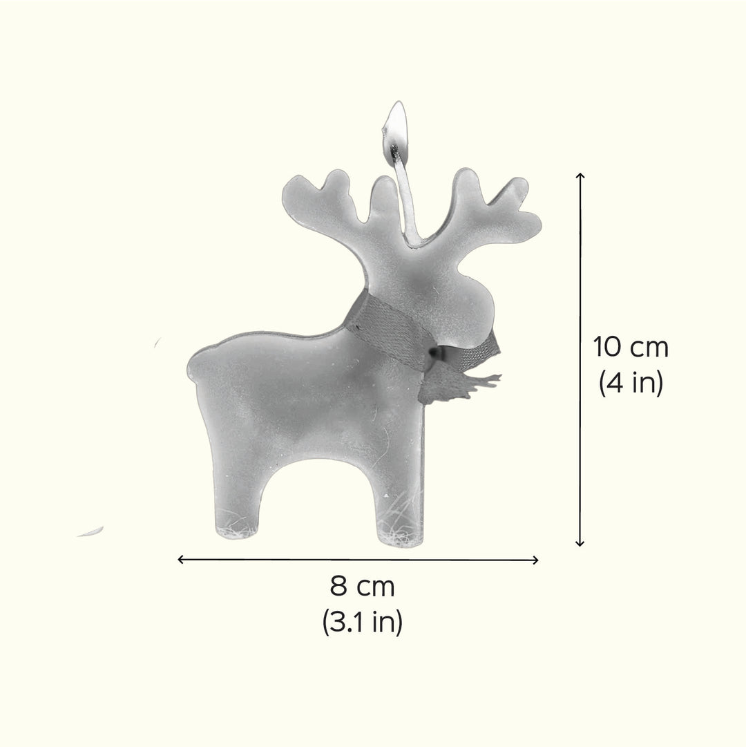 Handmade Reindeer Wax Candles For Christmas Decoration | Set Of 2